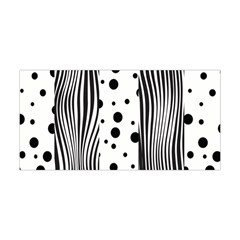 Stripes Black White Pattern Yoga Headband by designsbymallika