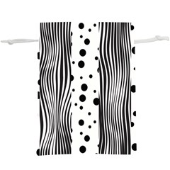 Stripes Black White Pattern  Lightweight Drawstring Pouch (xl) by designsbymallika