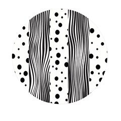 Stripes Black White Pattern Mini Round Pill Box (pack Of 3) by designsbymallika