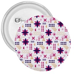 Minimal Floral Pattern 3  Buttons by designsbymallika