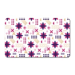 Minimal Floral Pattern Magnet (rectangular) by designsbymallika