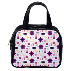 Minimal Floral Pattern Classic Handbag (one Side) by designsbymallika