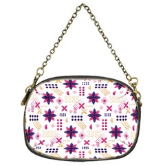 Minimal Floral Pattern Chain Purse (one Side) by designsbymallika