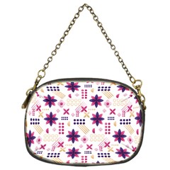 Minimal Floral Pattern Chain Purse (two Sides) by designsbymallika