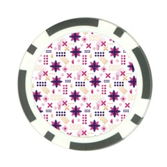 Minimal Floral Pattern Poker Chip Card Guard (10 Pack) by designsbymallika