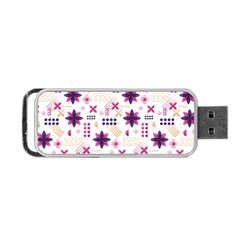 Minimal Floral Pattern Portable Usb Flash (two Sides) by designsbymallika