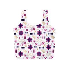 Minimal Floral Pattern Full Print Recycle Bag (s) by designsbymallika