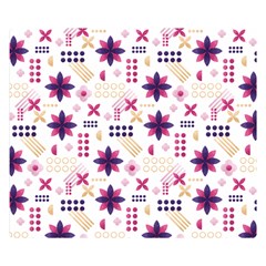 Minimal Floral Pattern Double Sided Flano Blanket (small)  by designsbymallika