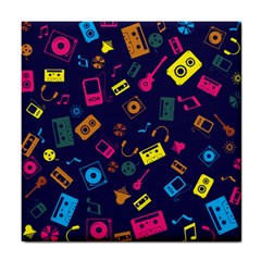 Seamless Musical Pattern Tile Coaster by designsbymallika