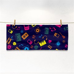 Seamless Musical Pattern Hand Towel by designsbymallika