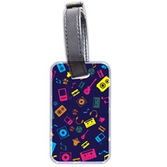 Seamless Musical Pattern Luggage Tag (two Sides) by designsbymallika