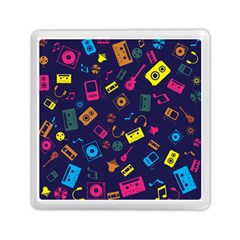 Seamless Musical Pattern Memory Card Reader (square) by designsbymallika