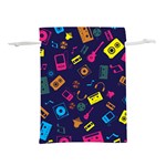 Seamless Musical Pattern Lightweight Drawstring Pouch (S) Front