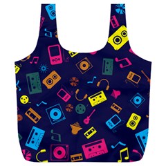 Seamless Musical Pattern Full Print Recycle Bag (xxxl) by designsbymallika