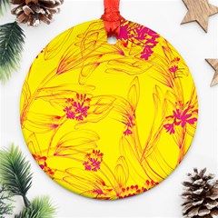 Floral Abstract Pattern Ornament (round) by designsbymallika