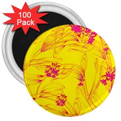 Floral Abstract Pattern 3  Magnets (100 Pack) by designsbymallika