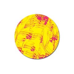 Floral Abstract Pattern Magnet 3  (round) by designsbymallika