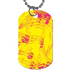 Floral Abstract Pattern Dog Tag (two Sides) by designsbymallika