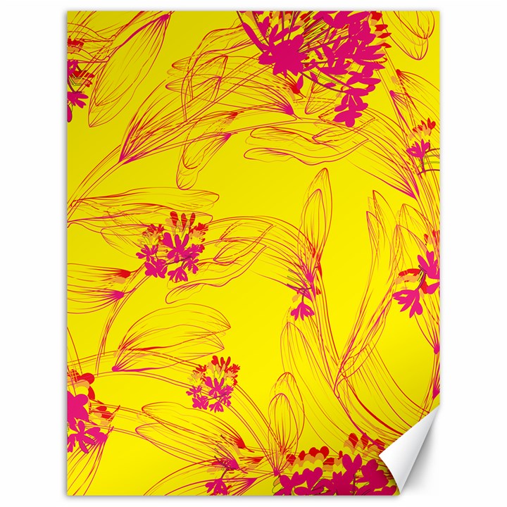 Floral Abstract Pattern Canvas 12  x 16 