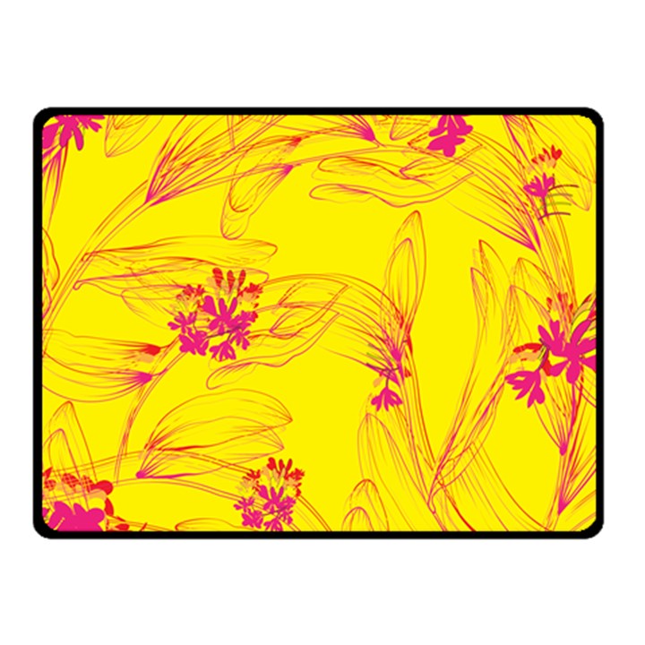 Floral Abstract Pattern Fleece Blanket (Small)