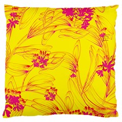 Floral Abstract Pattern Large Cushion Case (one Side) by designsbymallika