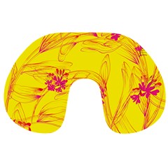 Floral Abstract Pattern Travel Neck Pillow by designsbymallika