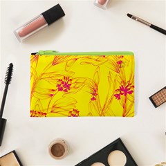 Floral Abstract Pattern Cosmetic Bag (xs) by designsbymallika