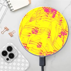 Floral Abstract Pattern Wireless Charger by designsbymallika