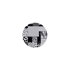 Black And White Pattern 1  Mini Magnets by designsbymallika