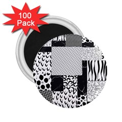 Black And White Pattern 2 25  Magnets (100 Pack)  by designsbymallika