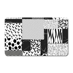 Black And White Pattern Magnet (rectangular) by designsbymallika