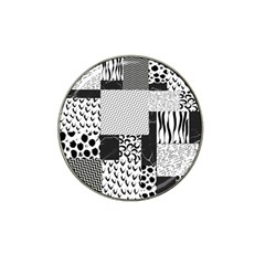 Black And White Pattern Hat Clip Ball Marker (10 Pack) by designsbymallika