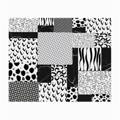 Black And White Pattern Small Glasses Cloth by designsbymallika