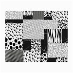 Black And White Pattern Small Glasses Cloth (2 Sides) Front