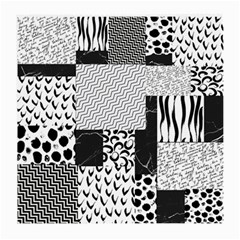 Black And White Pattern Medium Glasses Cloth by designsbymallika