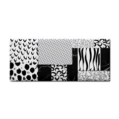 Black And White Pattern Hand Towel by designsbymallika