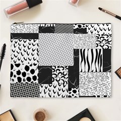 Black And White Pattern Cosmetic Bag (xl) by designsbymallika