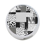 Black And White Pattern 4-Port USB Hub (Two Sides) Back