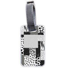 Black And White Pattern Luggage Tag (two Sides) by designsbymallika