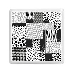 Black And White Pattern Memory Card Reader (square) by designsbymallika