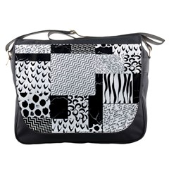 Black And White Pattern Messenger Bag