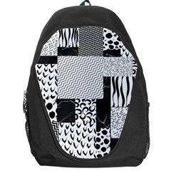 Black And White Pattern Backpack Bag by designsbymallika