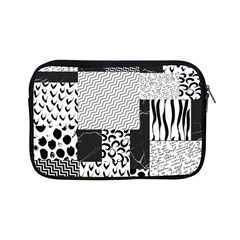 Black And White Pattern Apple Ipad Mini Zipper Cases by designsbymallika