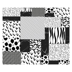 Black And White Pattern Double Sided Flano Blanket (small)  by designsbymallika