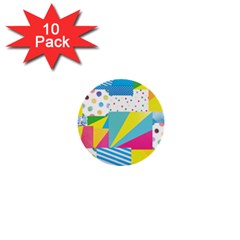 Geometric Pattern 1  Mini Buttons (10 Pack)  by designsbymallika