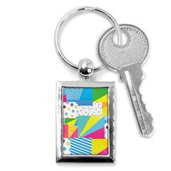 Geometric Pattern Key Chain (rectangle) by designsbymallika