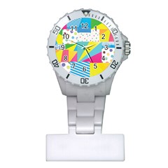 Geometric Pattern Plastic Nurses Watch by designsbymallika