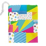 Geometric Pattern Drawstring Pouch (5XL) Back