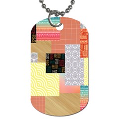 Tribal Mosaic Print Dog Tag (one Side) by designsbymallika