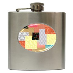 Tribal Mosaic Print Hip Flask (6 Oz) by designsbymallika